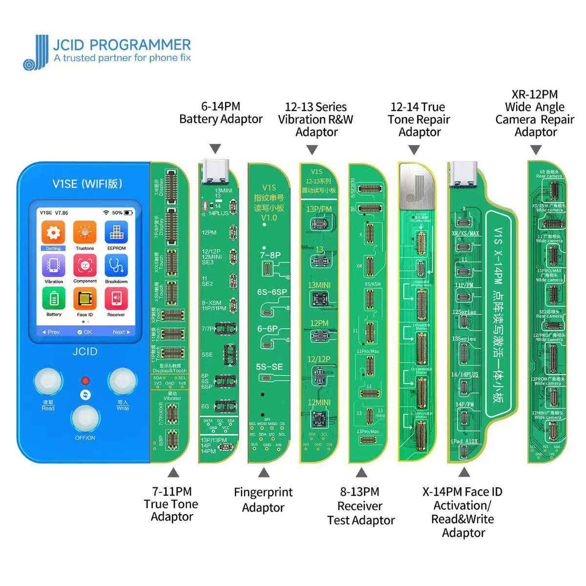 JC V1SE Testing Repair True Tone Board Adaptor For iPhone 12 Series / 13 / 13 mini / 14 / 14 Plus