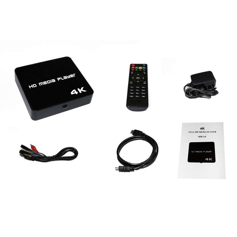 Uhd 4K Player Single-unit Advertising Machine Powered Up Automatically Plays Video PPT ... (black)