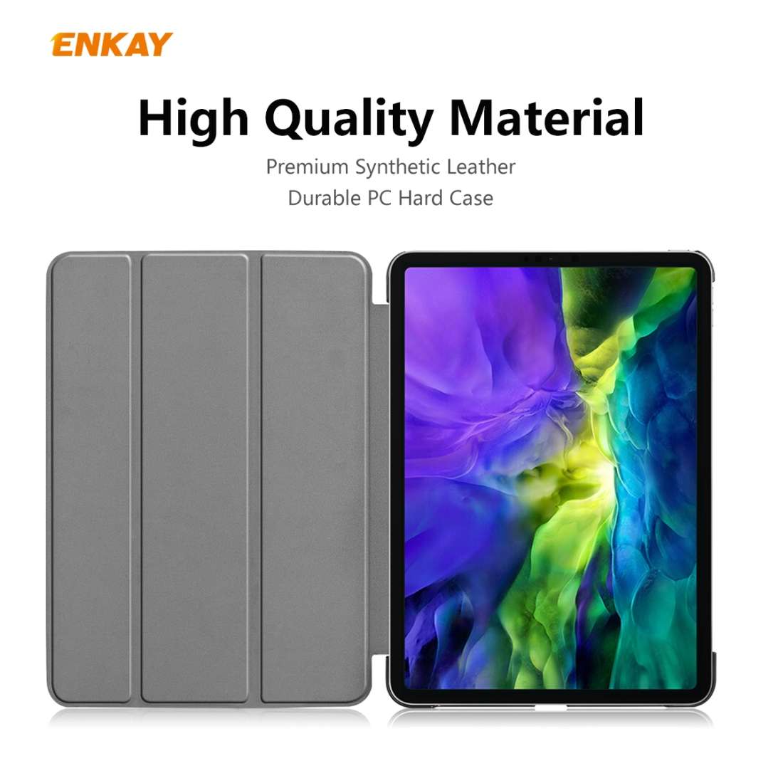 For iPad Pro 11 2022 / 2020 / 2021 ENKAY ENK-8001 Denim Pattern Horizontal Flip Leather ... (Pink)
