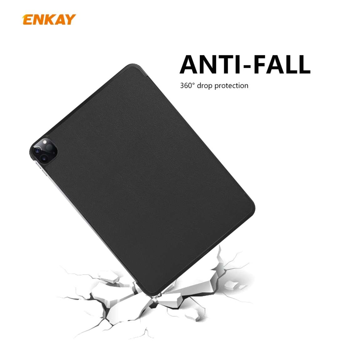 For iPad Pro 11 2022 / 2020 / 2021 ENKAY ENK-8001 Denim Pattern Horizontal Flip L ... (Light Blue)