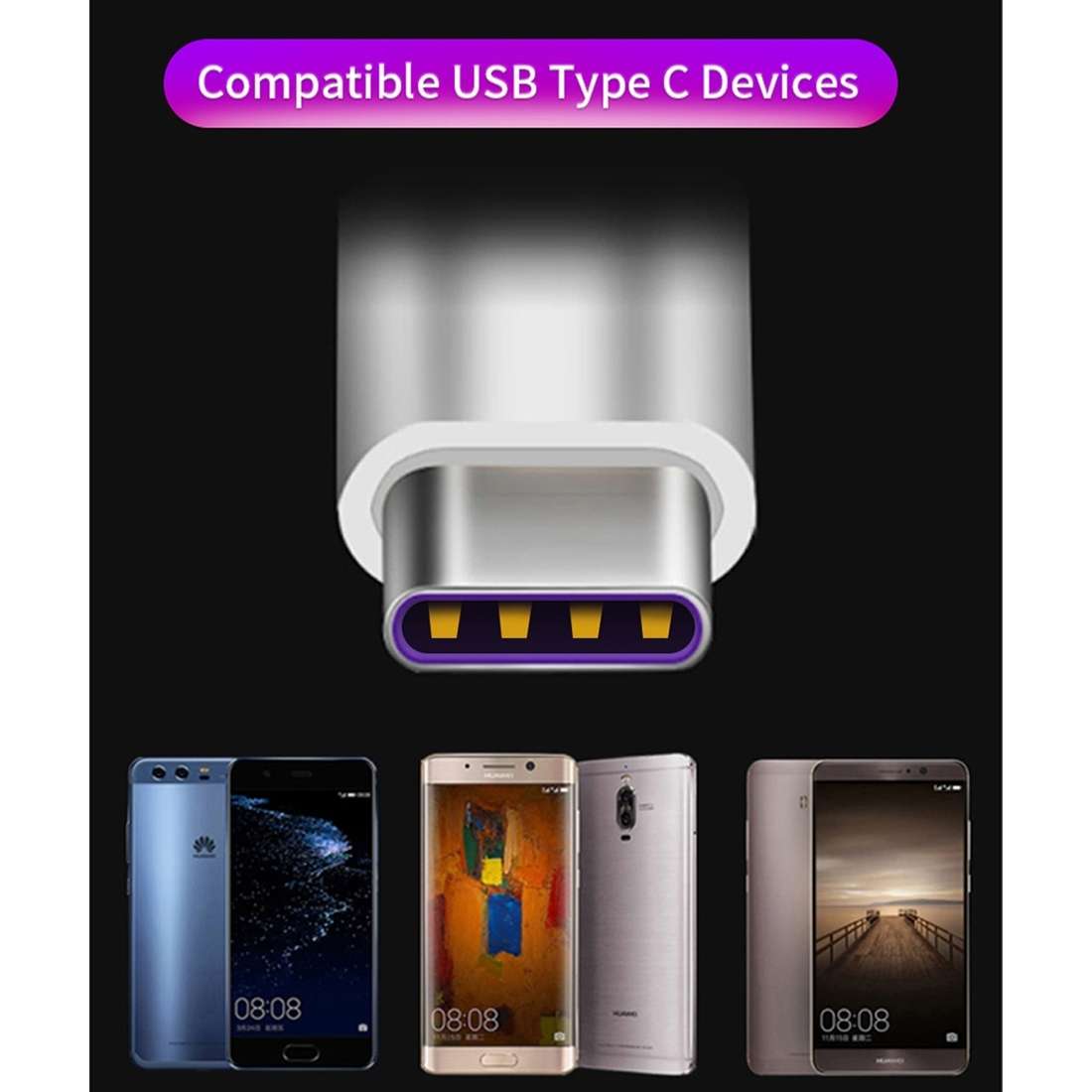 5A USB to USB-C / Type-C Flash Charging Data Cable, Cable Length: 1.5m