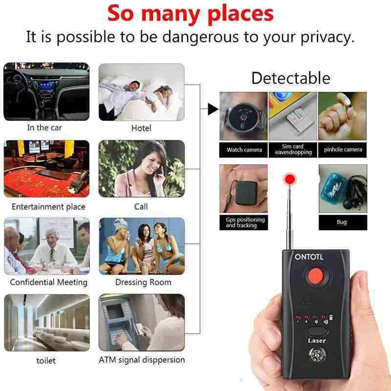 CC308 Full Range Camera Laser Detector Mini Wireless Camera Signal GSM Device Finder