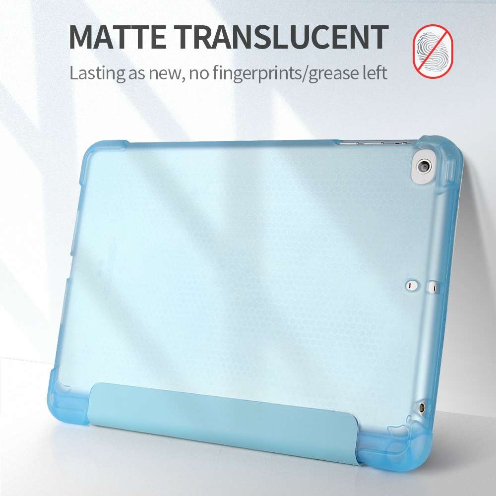 For iPad mini 5 / mini 4 / mini 3 / mini 2 / mini 3-folding Litchi Texture Horizontal F ... (Blue)