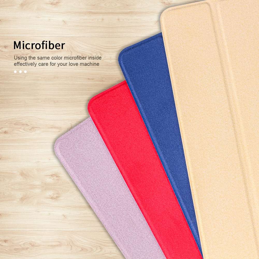 For iPad mini 5 / mini 4 / mini 3 / mini 2 / mini 3-folding Litchi Texture Horizontal F ... (Blue)
