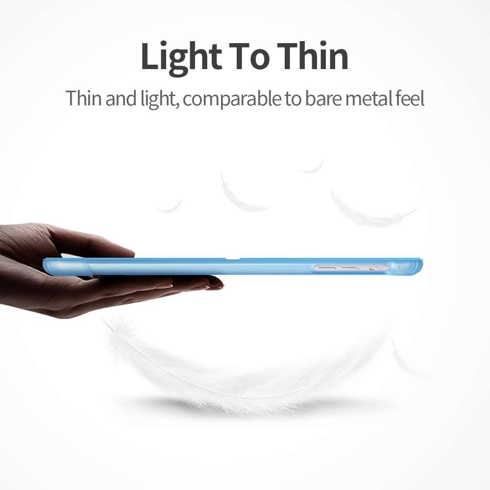For iPad mini 5 / mini 4 / mini 3 / mini 2 / mini 3-folding Litchi Texture Horizont ... (Sky Blue)