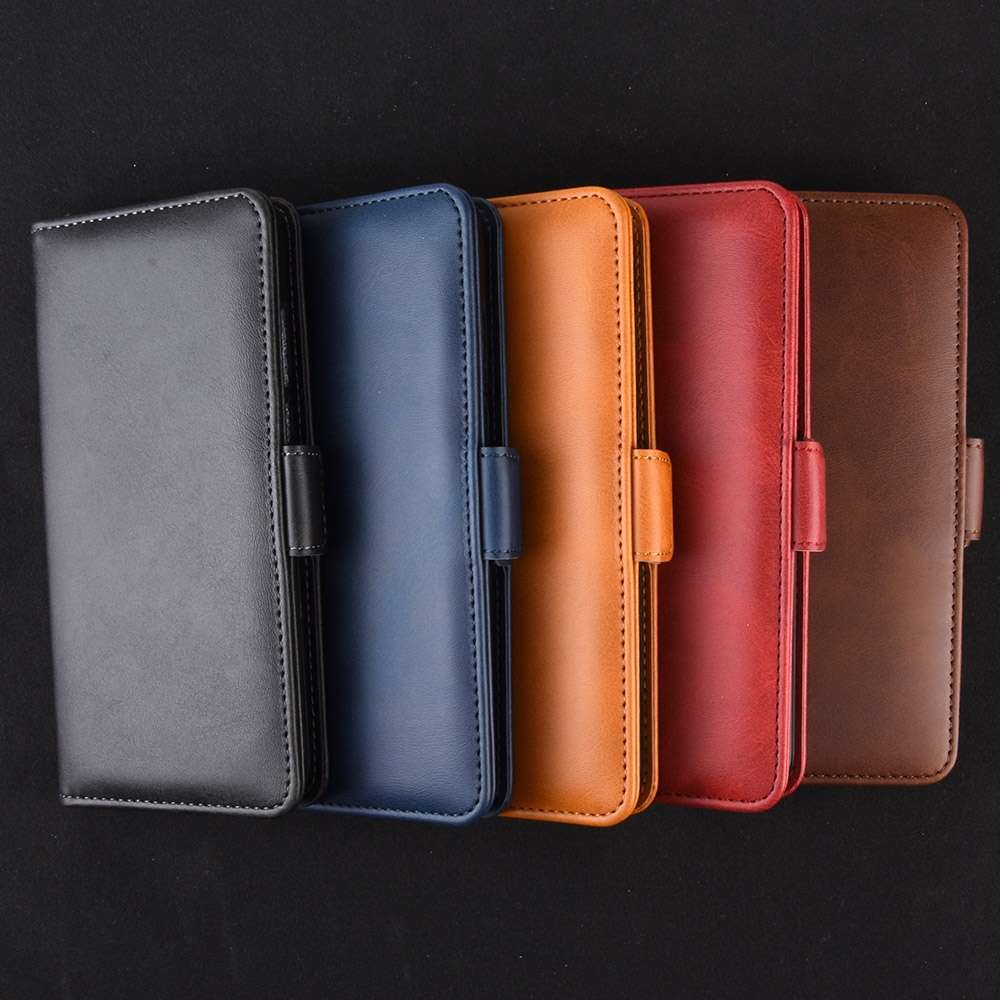 For TCL 10L Dual-side Magnetic Buckle Horizontal Flip Leather Case with Holder & Card ... (Black)