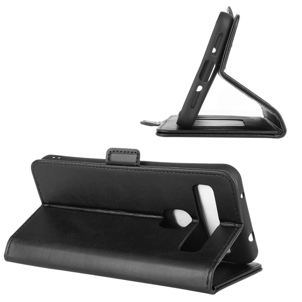 For TCL 10L Dual-side Magnetic Buckle Horizontal Flip Leather Case with Holder & Card ... (Black)
