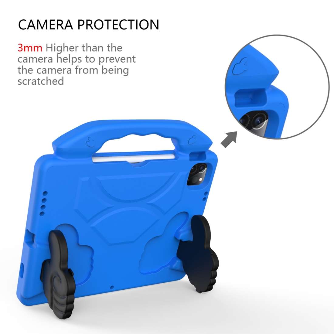 For iPad Pro 11 2020 EVA Shockproof Tablet Case with Thumb Bracket(Blue)