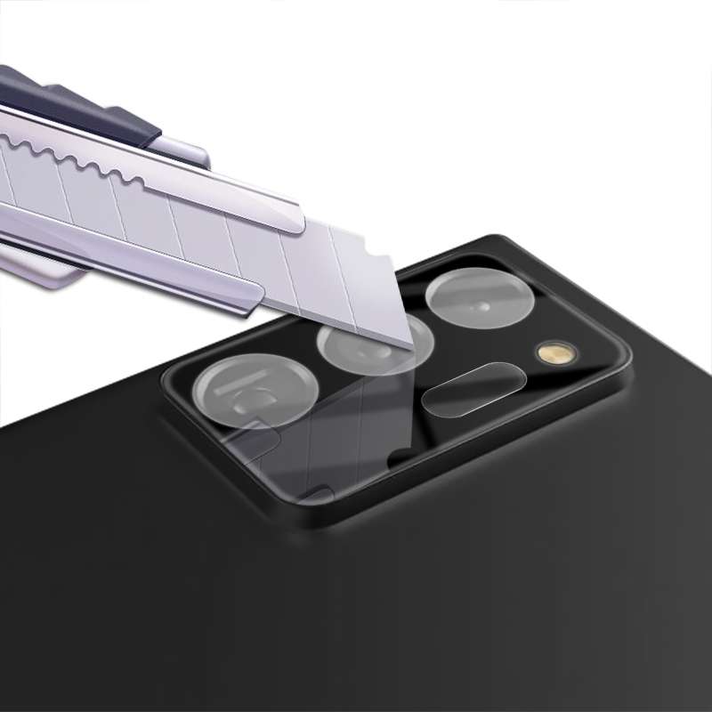 For Samsung Galaxy Note20 Ultra mocolo 0.15mm 9H 2.5D Round Edge Rear Camera Lens Temp ... (Black)