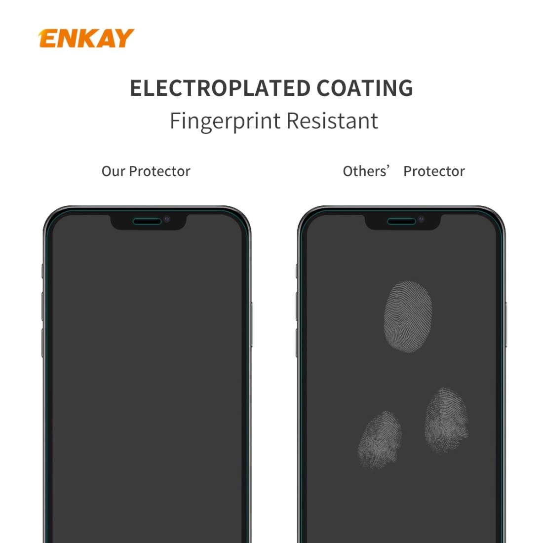 For iPhone 12 Pro Max 2pcs ENKAY Hat-Prince 0.26mm 9H 2.5D Curved Edge Explosion-proof Tempered Gl