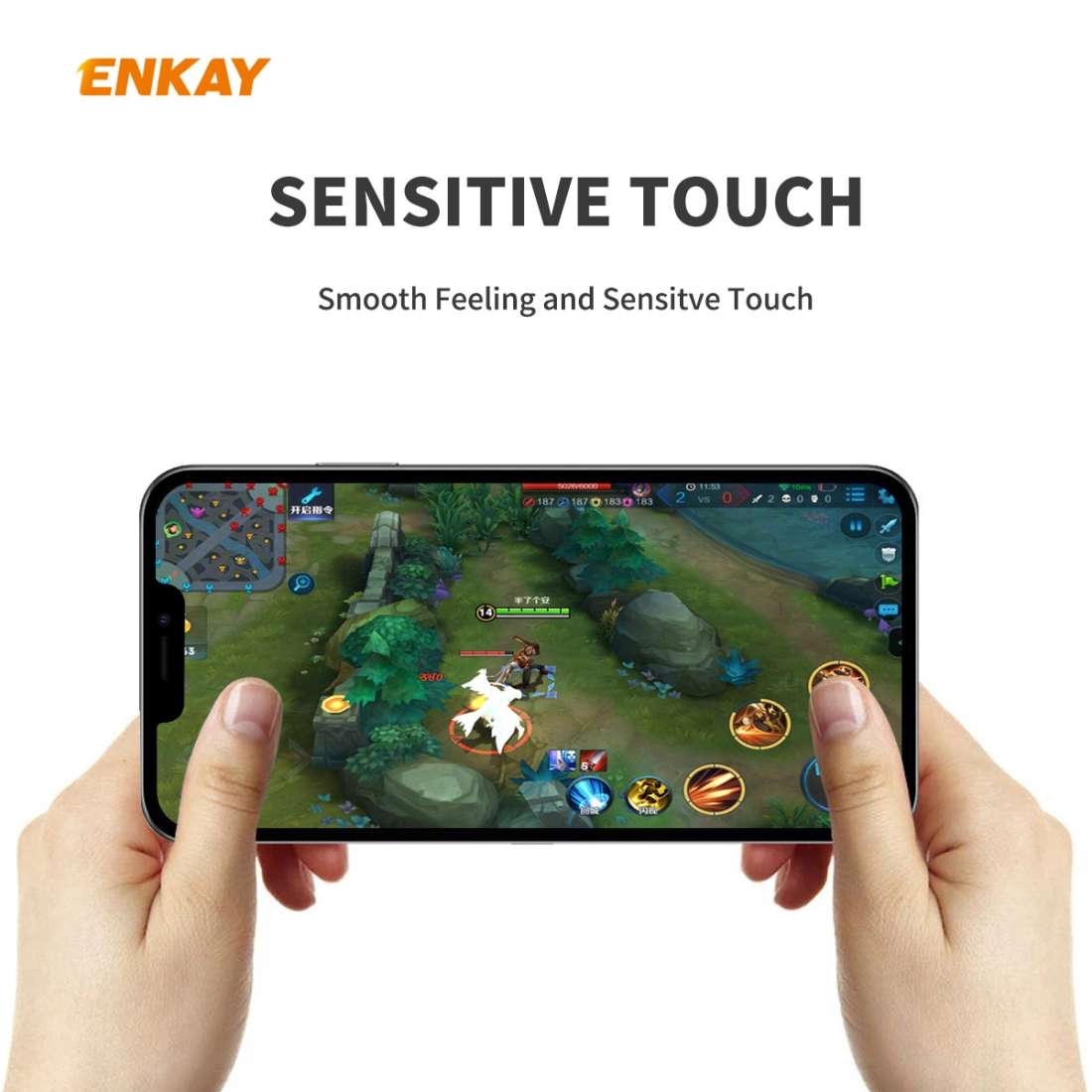 For iPhone 12 Pro Max 2pcs ENKAY Hat-Prince 0.26mm 9H 2.5D Curved Edge Explosion-proof Tempered Gl
