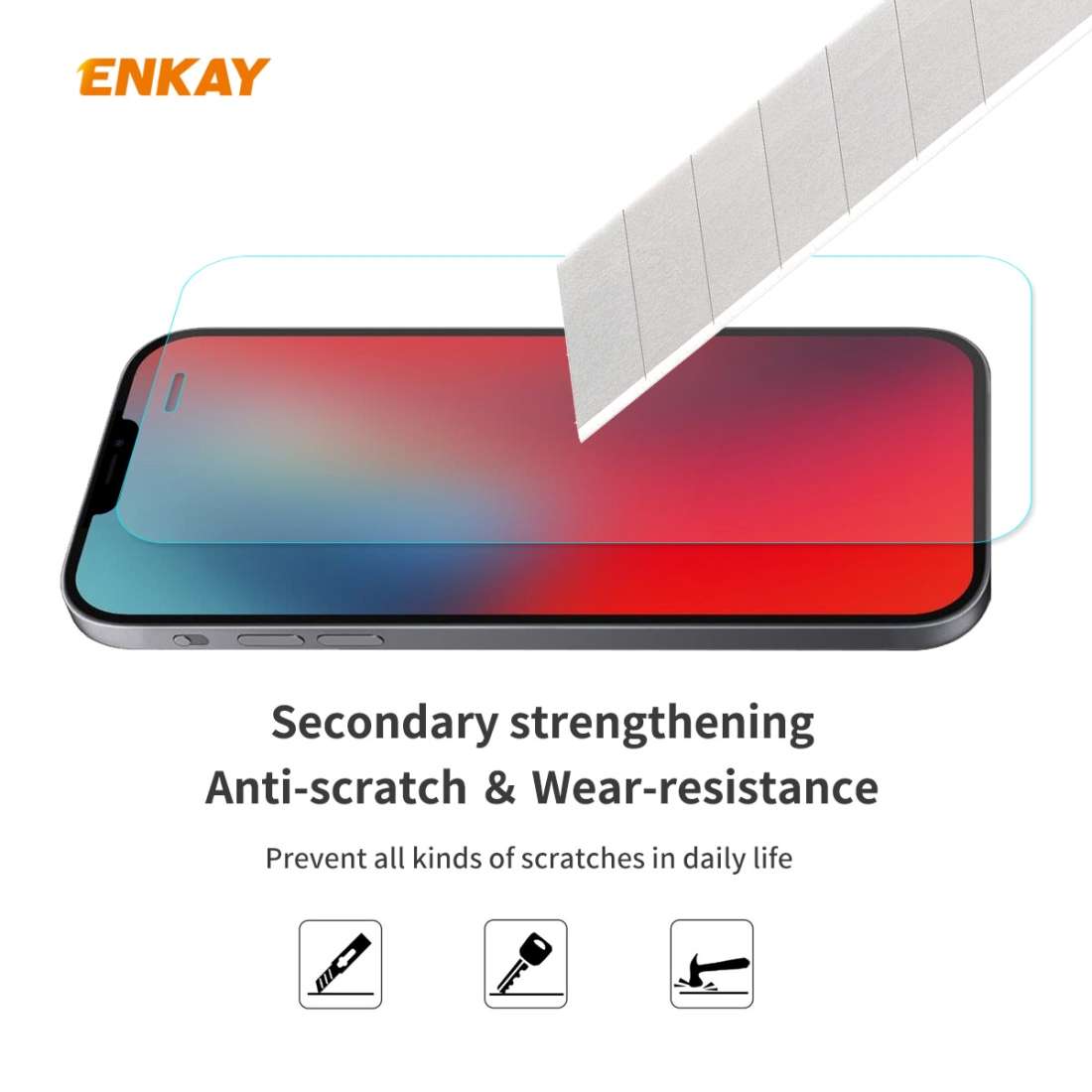 For iPhone 12 Pro Max 10pcs ENKAY Hat-Prince 0.26mm 9H 2.5D Curved Edge Explosion-proof Tempered G