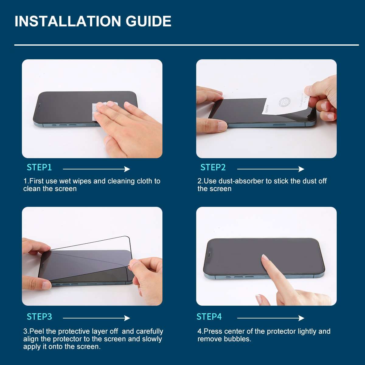 For iPhone 12 Pro Max 2pcs ENKAY Hat-Prince Full Glue 0.26mm 9H 2.5D Tempered Glass Full Coverage