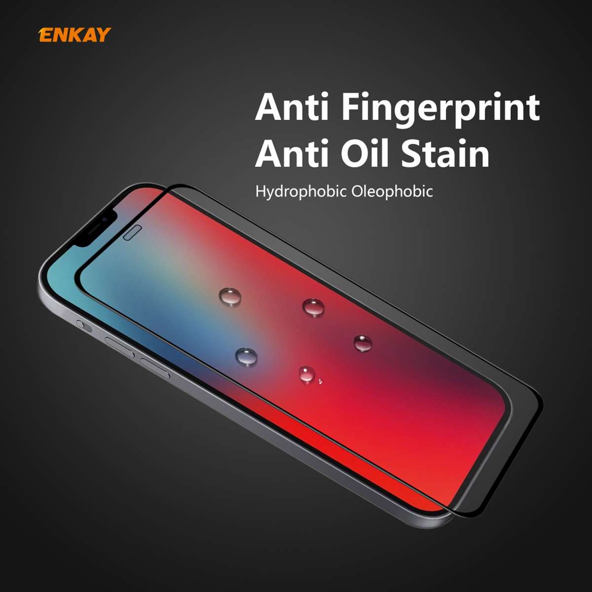 For iPhone 12 Pro Max ENKAY Hat-Prince 0.26mm 9H 6D Curved Full Coverage Tempered Glass Protector