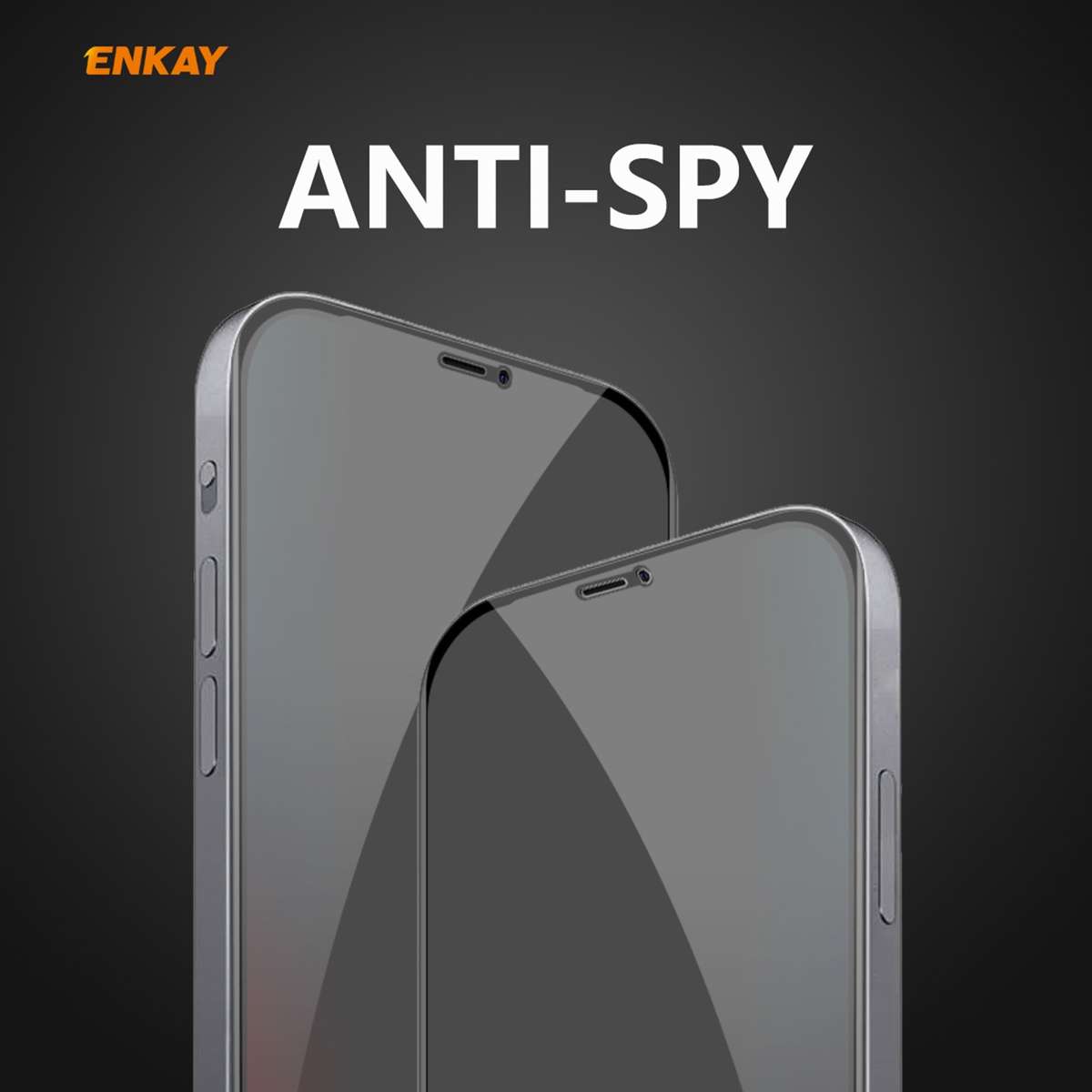 For iPhone 12 Pro Max 5pcs ENKAY Hat-Prince 0.26mm 9H 6D Privacy Anti-spy Full Screen Tempered Gla