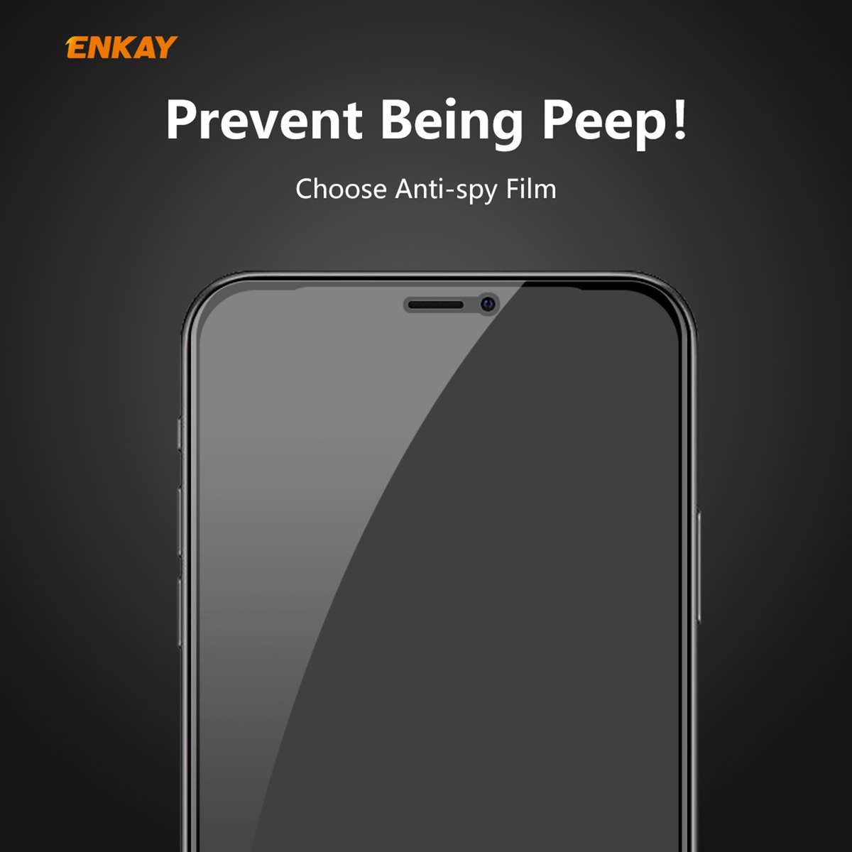 For iPhone 12 Pro Max 5pcs ENKAY Hat-Prince 0.26mm 9H 6D Privacy Anti-spy Full Screen Tempered Gla