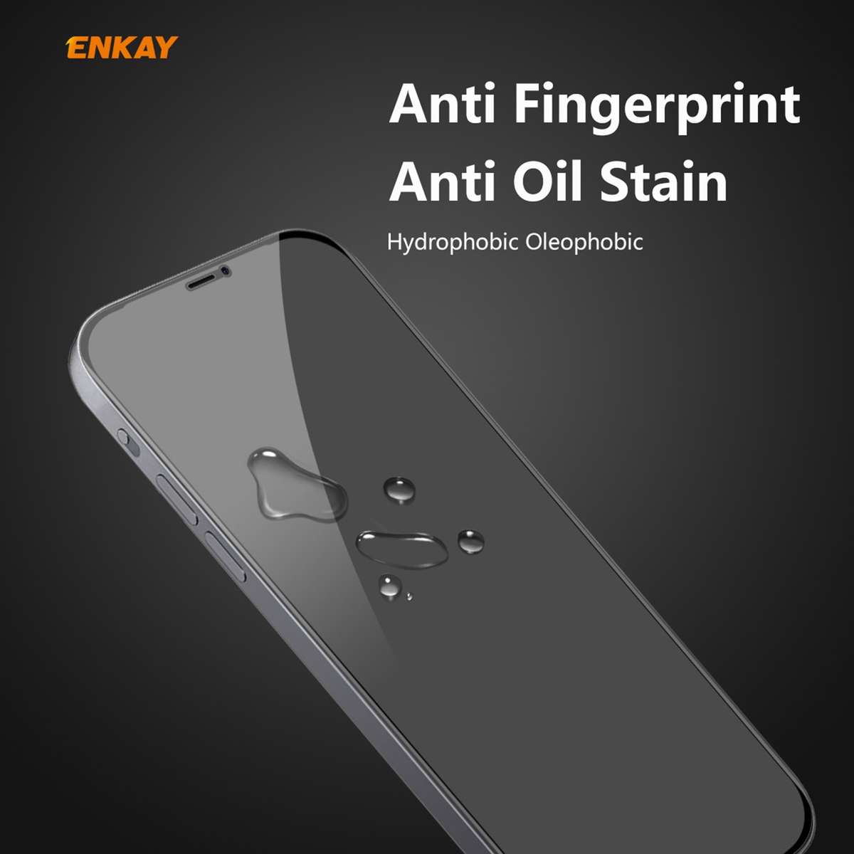 For iPhone 12 Pro Max 5pcs ENKAY Hat-Prince 0.26mm 9H 6D Privacy Anti-spy Full Screen Tempered Gla