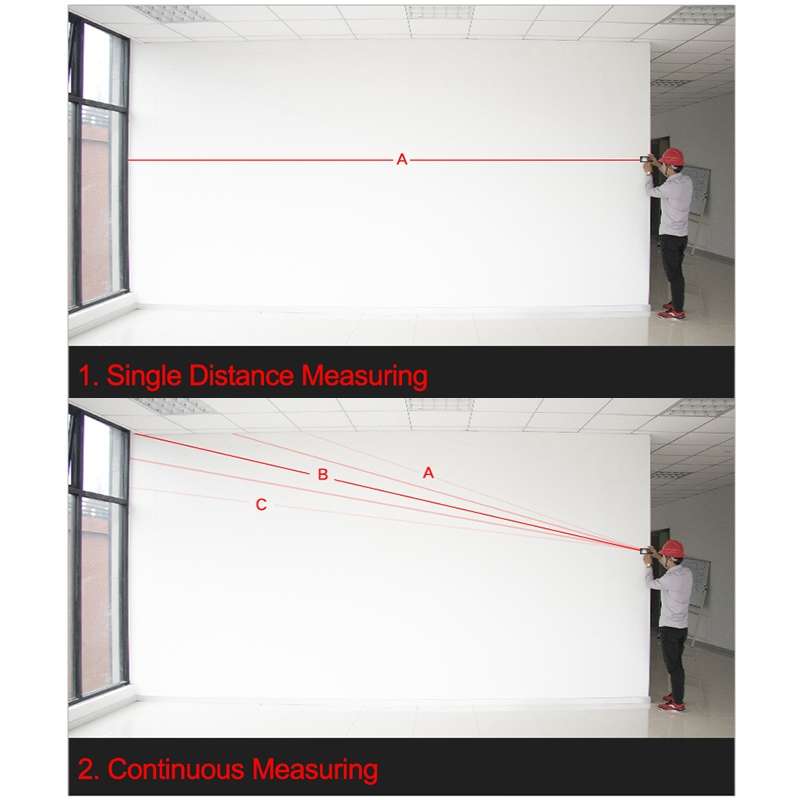 SNDWAY SW-T10S Laser Digital Mini Rangefinder Laser Ruler