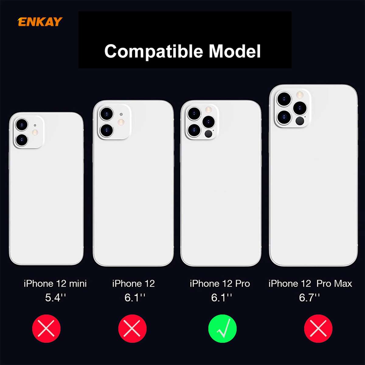 For iPhone 12 Pro ENKAY Hat-Prince 9H Rear Camera Lens Tempered Glass Film Full Coverage Protector