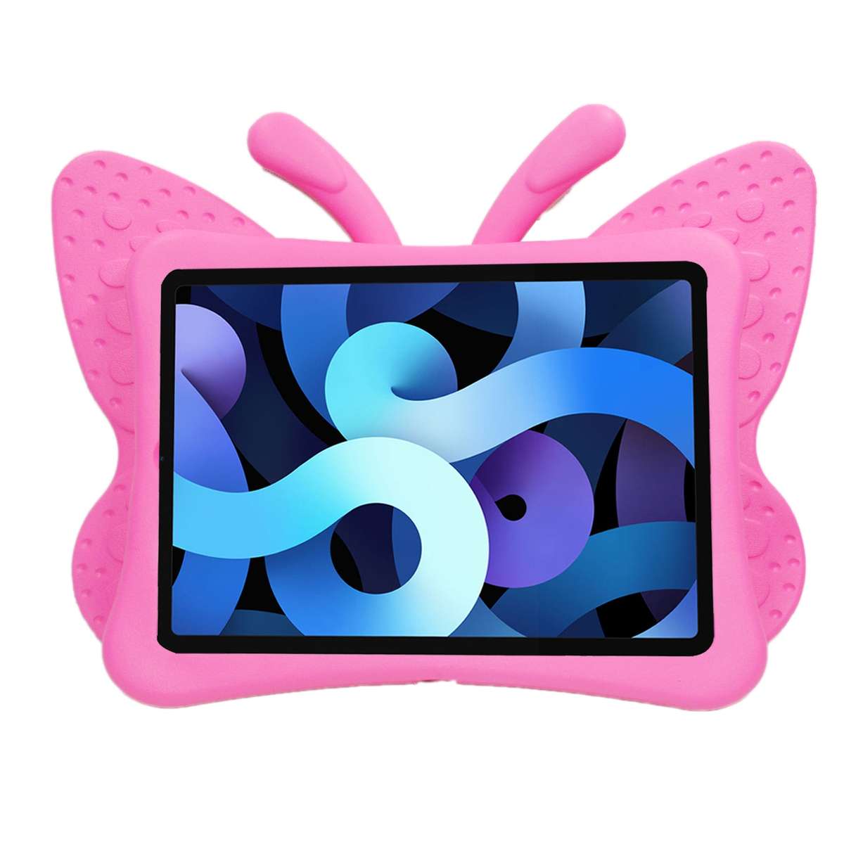 Butterfly Bracket Style EVA Children Shockproof Protective Case For iPad Air 2022 ... (Rose Red)