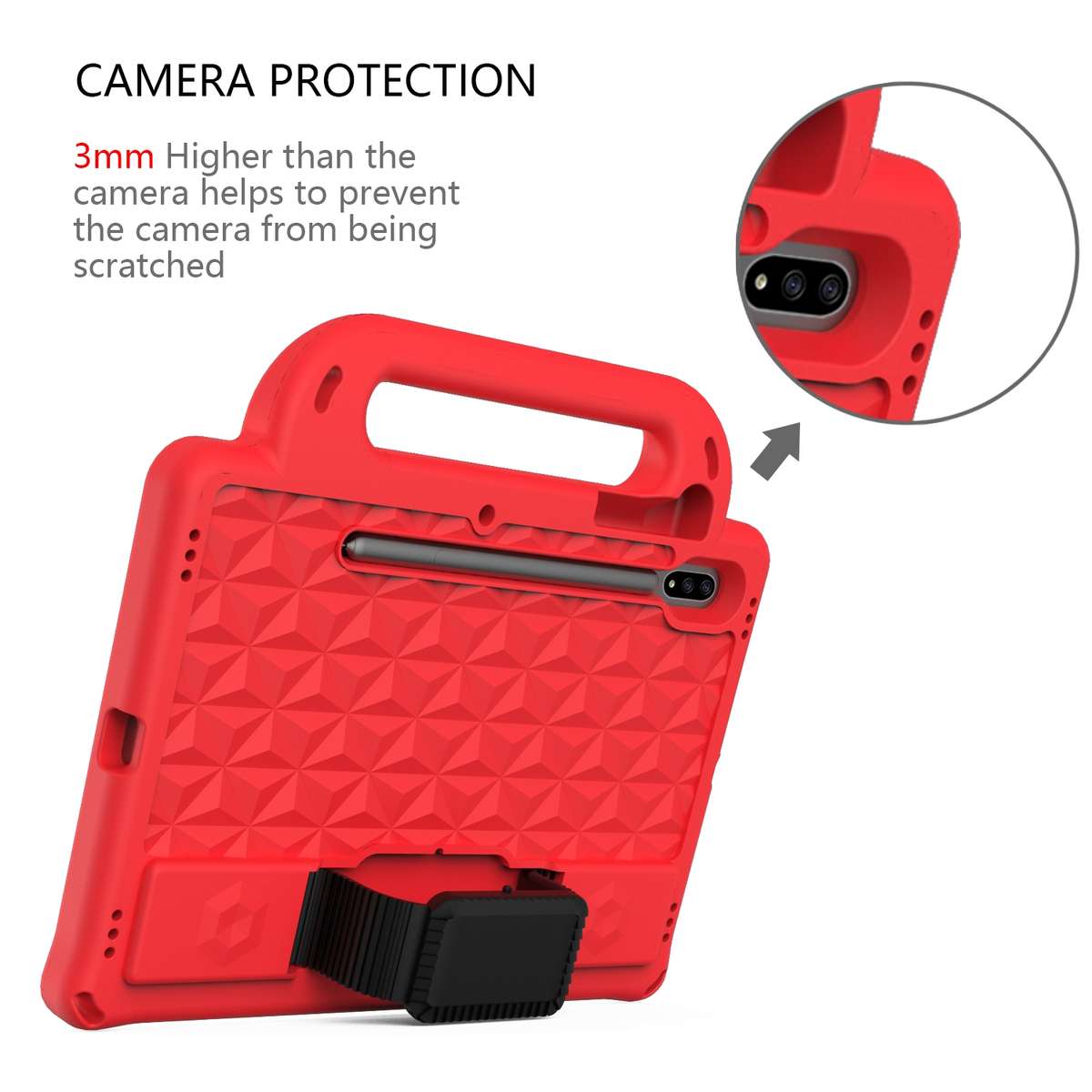 For Galaxy Tab S8 / Galaxy Tab S7 T870/T875 Diamond Series EVA Anti-Fall Shockproof Slee ... (Red)