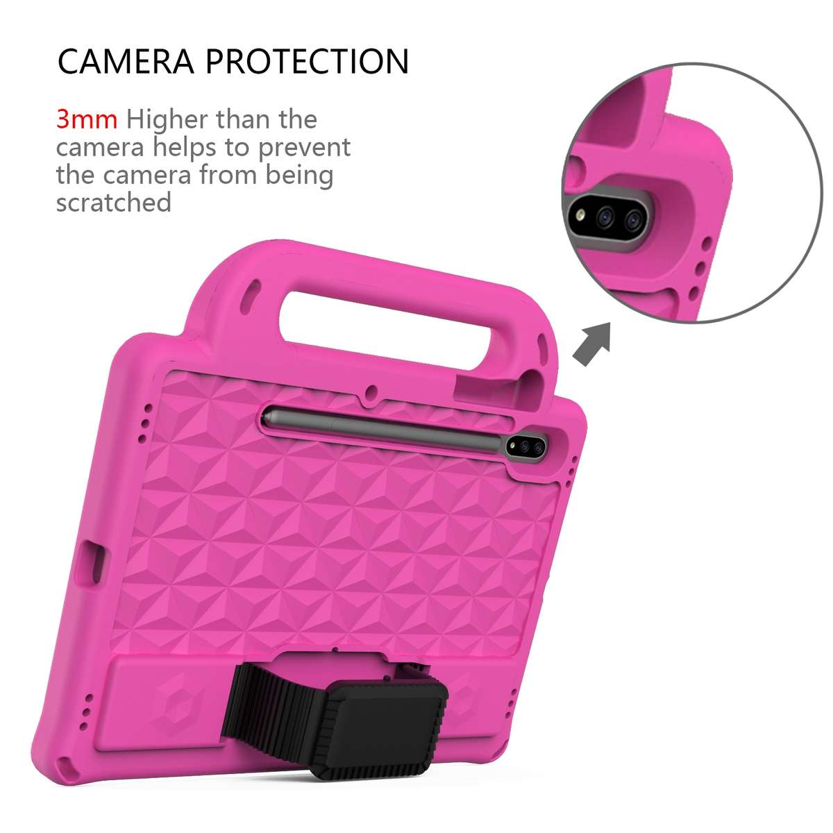 For Galaxy Tab S8 / Galaxy Tab S7 T870/T875 Diamond Series EVA Anti-Fall Shockproof ... (Rose Red)