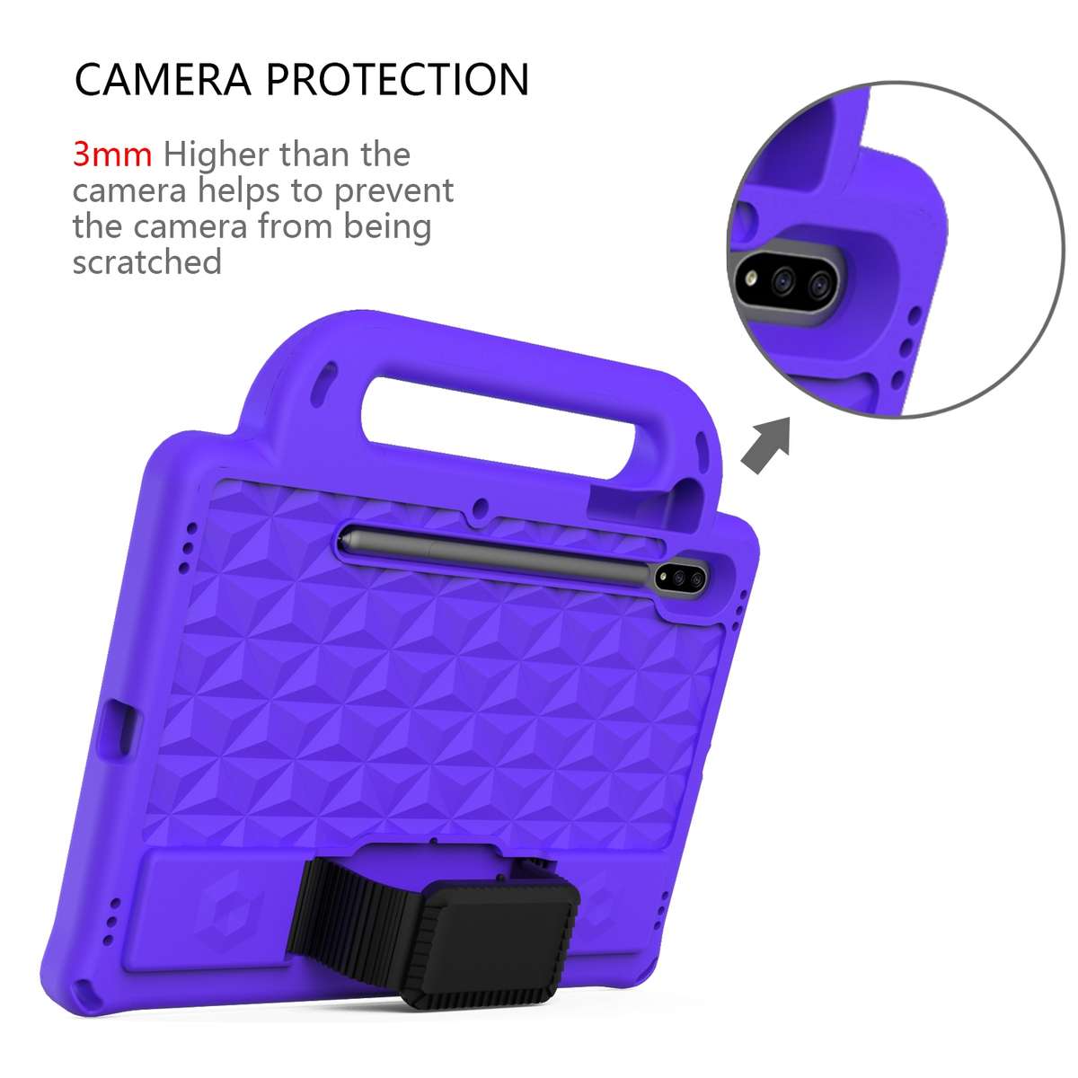 For Galaxy Tab S8 / Galaxy Tab S7 T870/T875 Diamond Series EVA Anti-Fall Shockproof S ... (Purple)