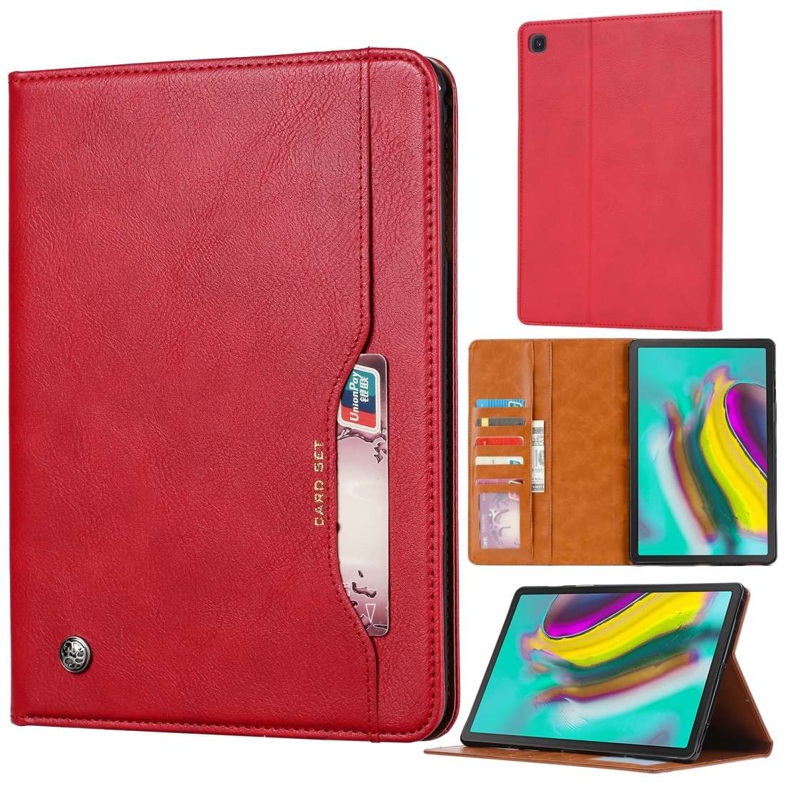 Knead Skin Texture Horizontal Flip Leather Case for Galaxy Tab S5e 10.5 T720 / T725, wit ... (Red)