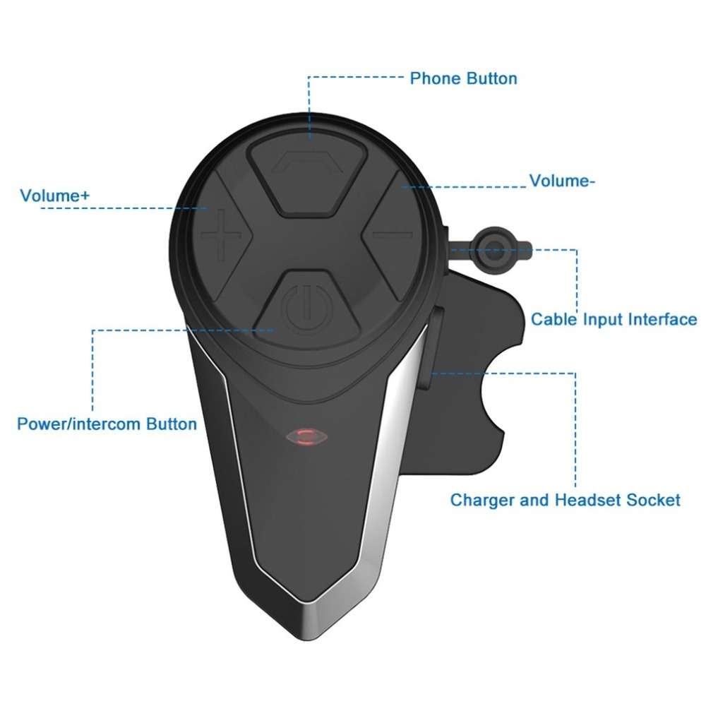 BT-S3 Motorcycle Helmet Wireless Bluetooth Earphone Waterproof Handsfree Interphone Walkie talkie