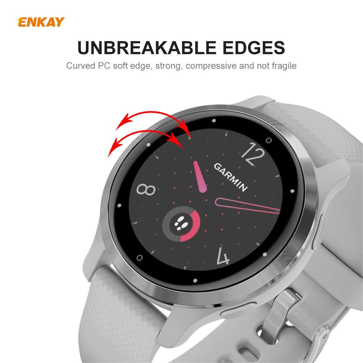 For Garmin Venu 2S / Vivoactive 4S 40mm ENKAY Hat-Prince 3D Full Screen Soft PC Edge + PMMA HD Scr