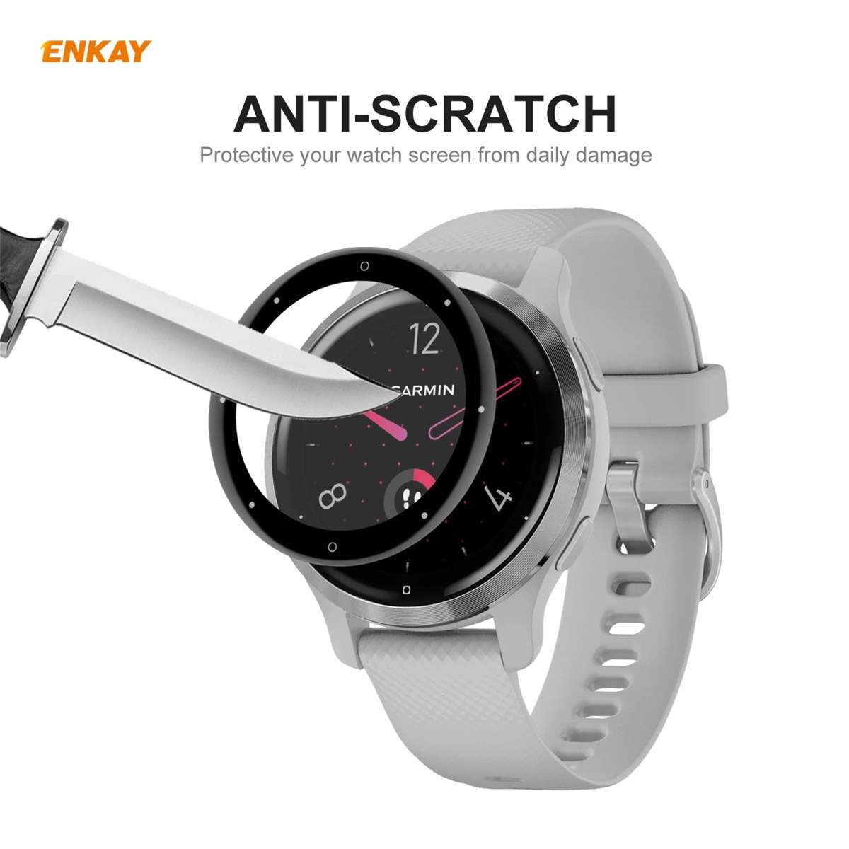 For Garmin Venu 2S / Vivoactive 4S 40mm ENKAY Hat-Prince 3D Full Screen Soft PC Edge + PMMA HD Scr