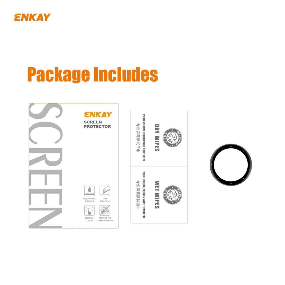 For Garmin Venu 2S / Vivoactive 4S 40mm ENKAY Hat-Prince 3D Full Screen Soft PC Edge + PMMA HD Scr