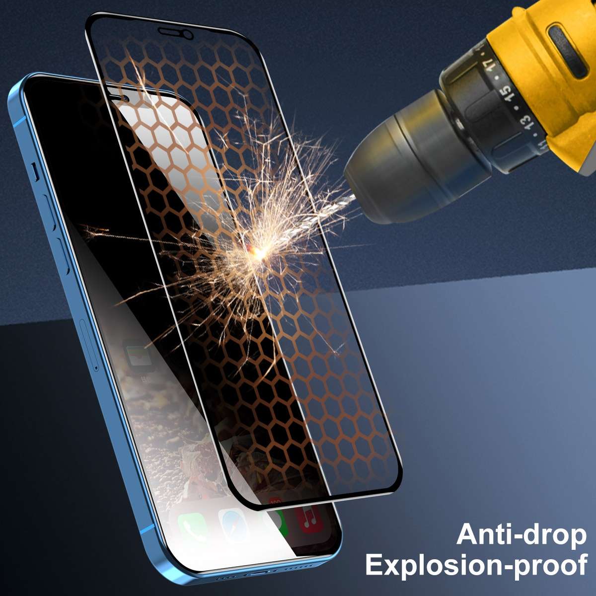 For iPhone 12 Pro Max ENKAY Hat-Prince Full Coverage 28 Degree Privacy Screen Protector Anti-spy T