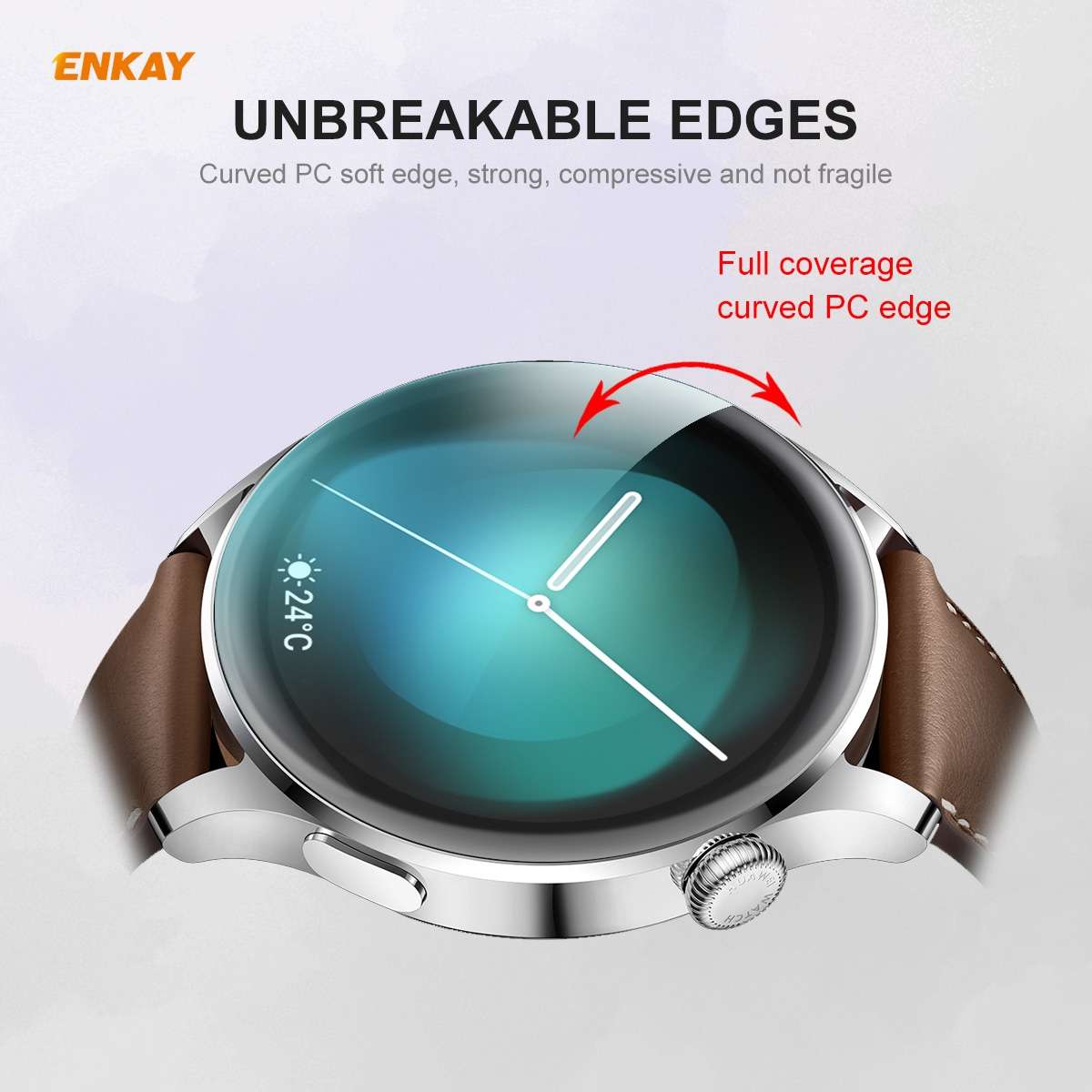 10 PCS For Huawei WATCH 3 46mm ENKAY Hat-Prince 3D Full Coverage Soft PC Edge + PMMA HD Screen Pro