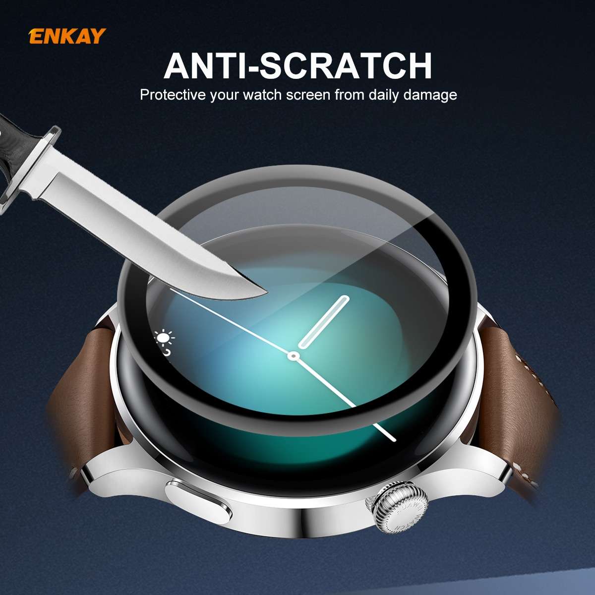 10 PCS For Huawei WATCH 3 46mm ENKAY Hat-Prince 3D Full Coverage Soft PC Edge + PMMA HD Screen Pro