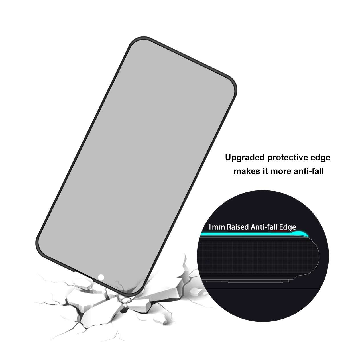 For iPhone 13 Pro Max 2pcs ENKAY Hat-Prince Full Coverage Anti-drop Privacy Screen Protector Anti-