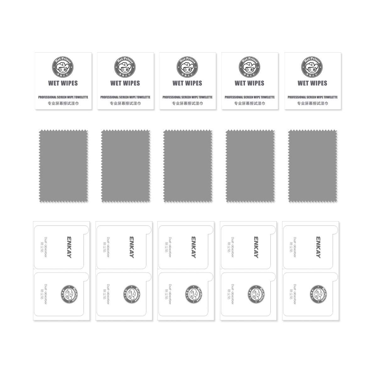 For iPhone 13 / 13 Pro 5pcs ENKAY Hat-Prince Full Coverage Anti-drop Privacy Screen Protector Anti