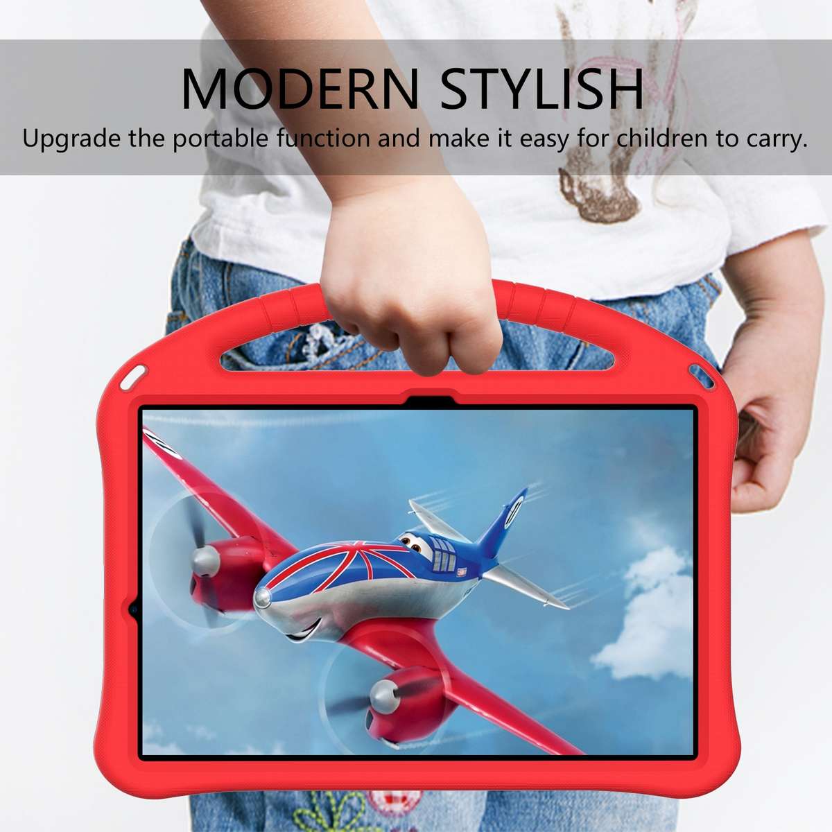 For Huawei MatePad Pro 12.6 2021 EVA Flat Anti Falling Protective Case Shell with Holder(Red)
