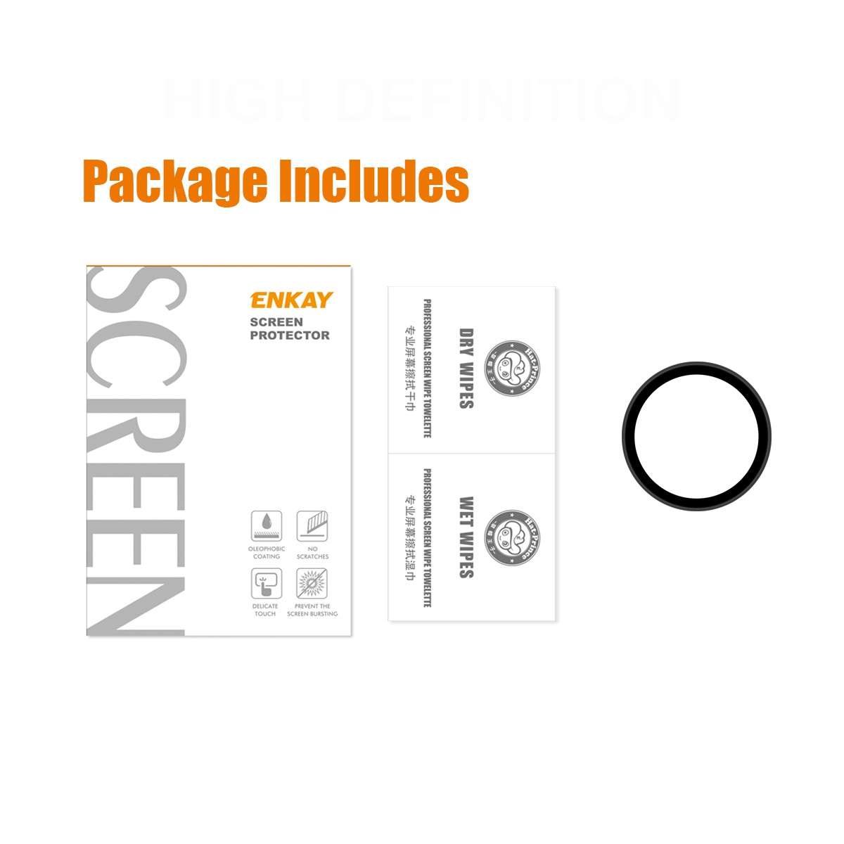 For Samsung Galaxy Watch4 40mm ENKAY Hat-Prince 3D Full Coverage Soft PC Edge + PMMA HD Screen Pro