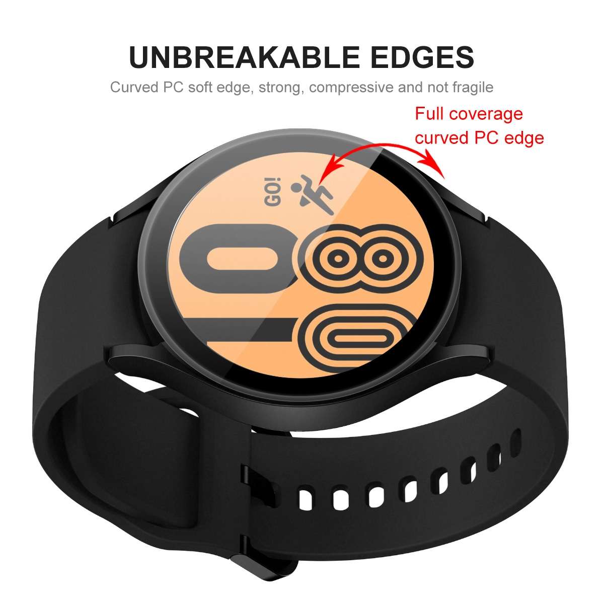 For Samsung Galaxy Watch4 40mm ENKAY Hat-Prince 3D Full Coverage Soft PC Edge + PMMA HD Screen Pro