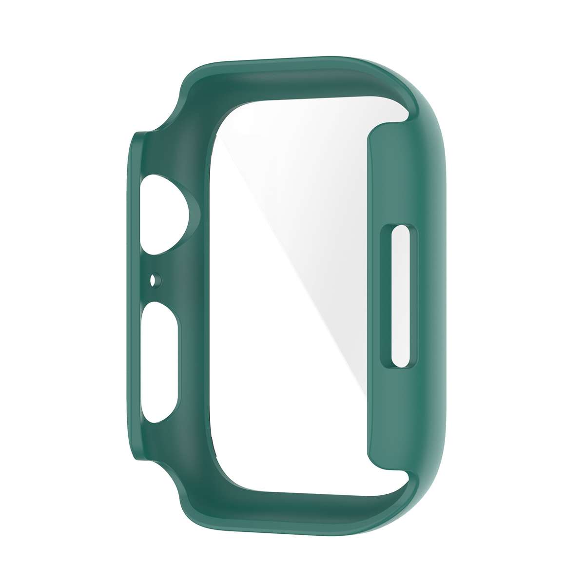 Shockproof PC Protective Case with Tempered Glass Film For Apple Watch Series 9 / 8 / 7 45mm(red)