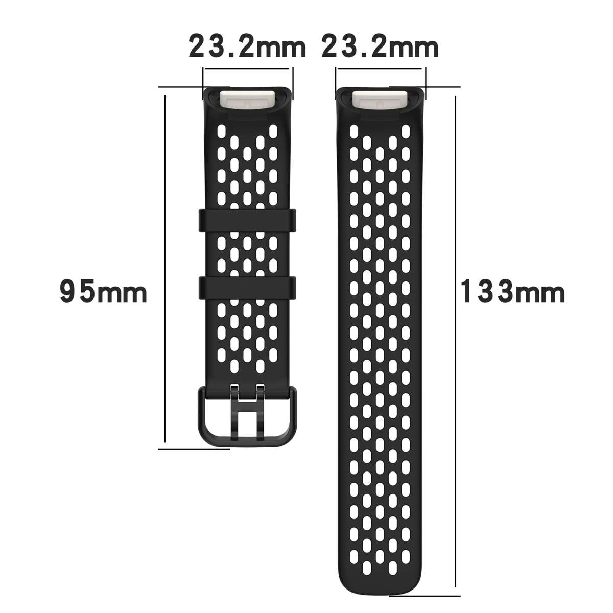 For Fitbit Charge 5 Monochromatic Breathable Silicone Watch Band(White)