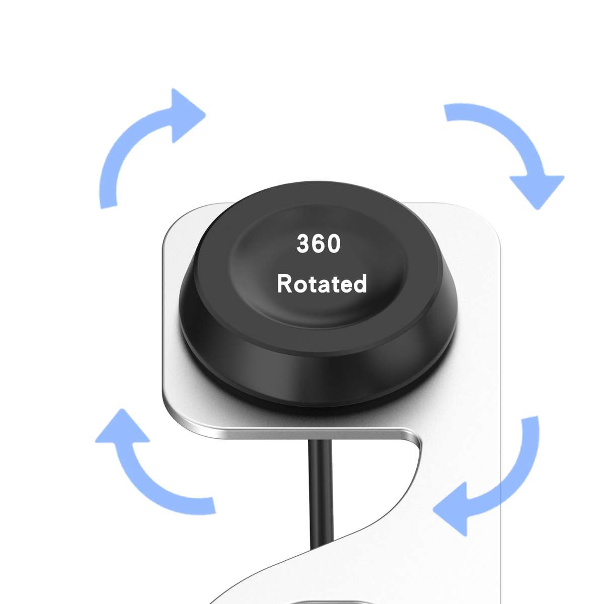 For Huawei Watch GT2 Pro Rotatable Magnetic Metal Charging Base(Silver)