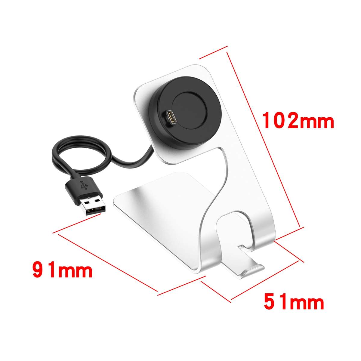 For Garmin Fenix 7 Smart Watch Metal Charger Stand(Gray)
