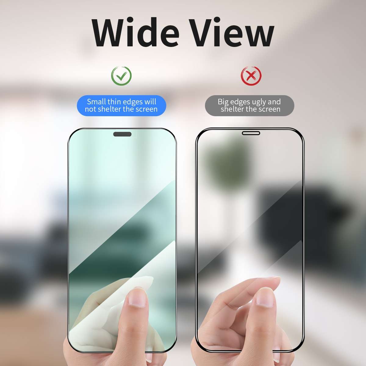 For iPhone 12 Pro Max ENKAY Quick Stick Eye-protection Tempered Glass Film