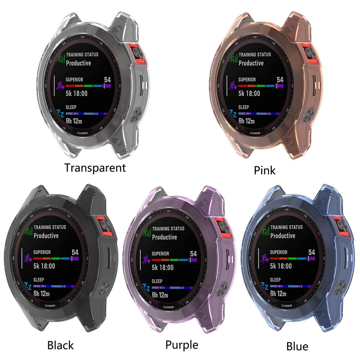 For Garmin Fenix 7 Shockproof TPU Soft Protective Case(Blue)
