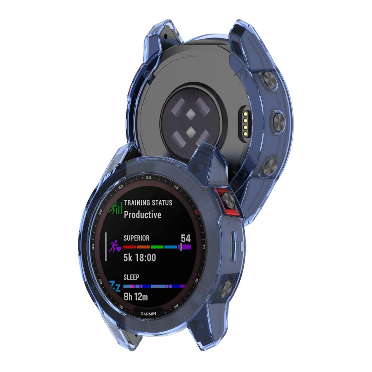 For Garmin Fenix 7X Shockproof TPU Soft Protective Case(Blue)