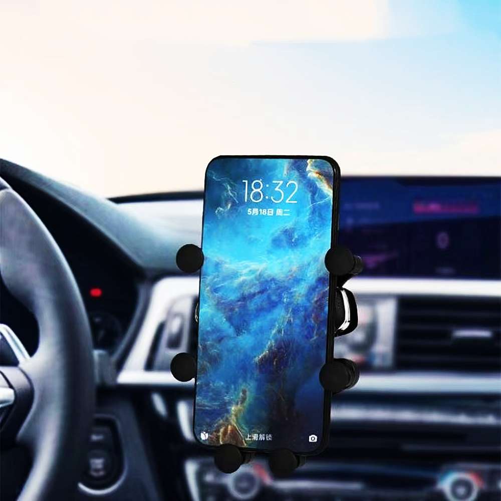 Car Air Outlet Gravity Six-point Linkage Mobile Phone Bracket