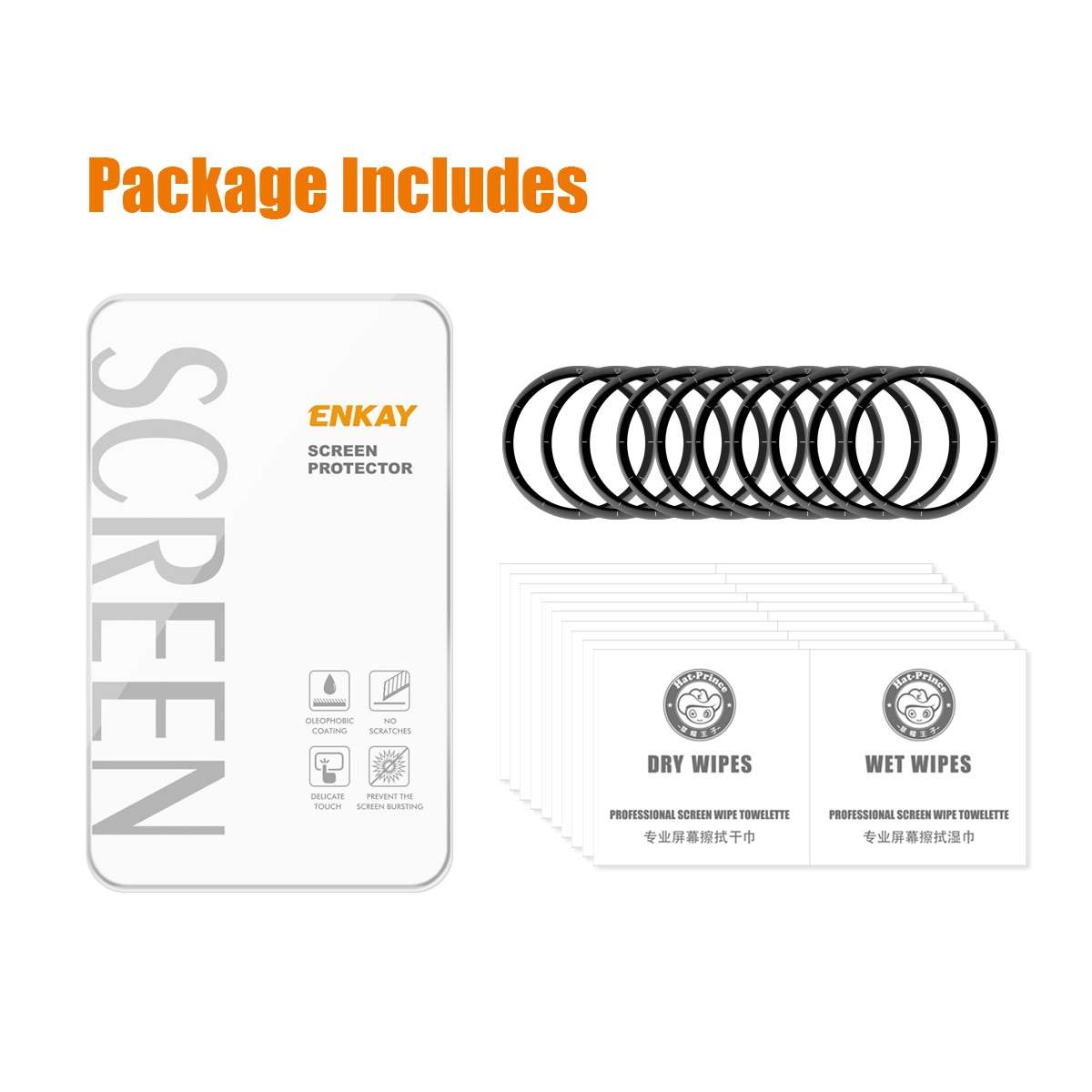 10 PCS For Huawei Watch GT 3 Pro 46mm ENKAY 3D Full Coverage Soft PC Edge + PMMA HD Screen Watch F