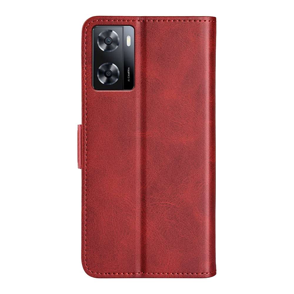 For OPPO A57 4G Dual-side Magnetic Buckle Horizontal Flip Leather Phone Case(Black)